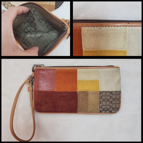 Vintage Y2k Coach Patchwork Set Shoes 8 Mules Heels Bucket Hat Wallet Wristlet - Picture 13 of 14